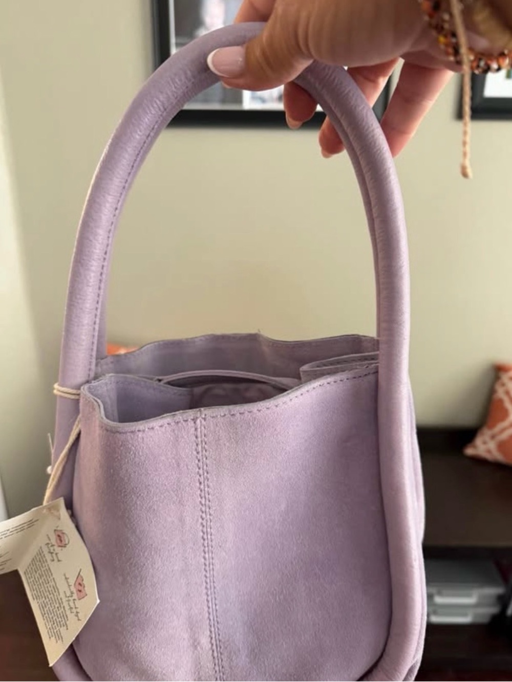 Free People Lavender Suede Tote